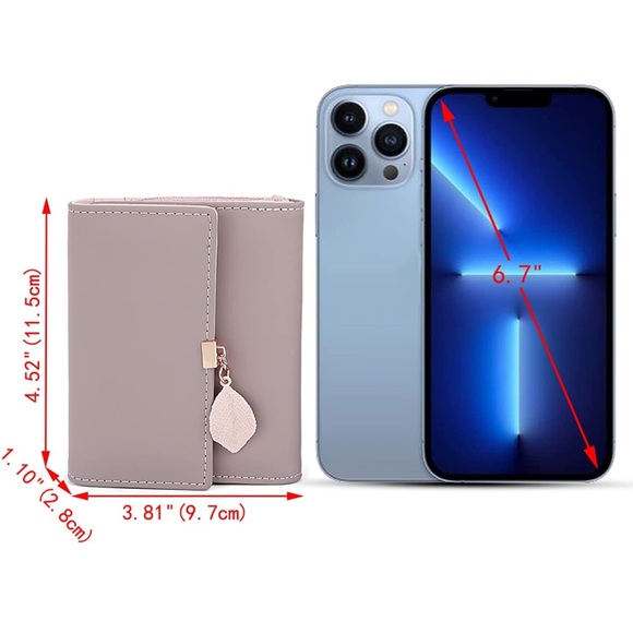 Mauve Wallet with Leaf Pendant -New In Package - Picture 6 of 9